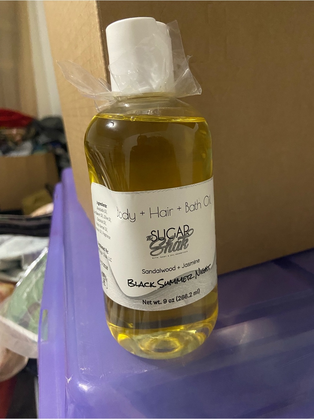 The Sugar Shak Sandalwood + Jasmine Body+Hair+Bath Oil 9 oz